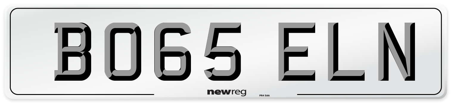 BO65 ELN Number Plate from New Reg